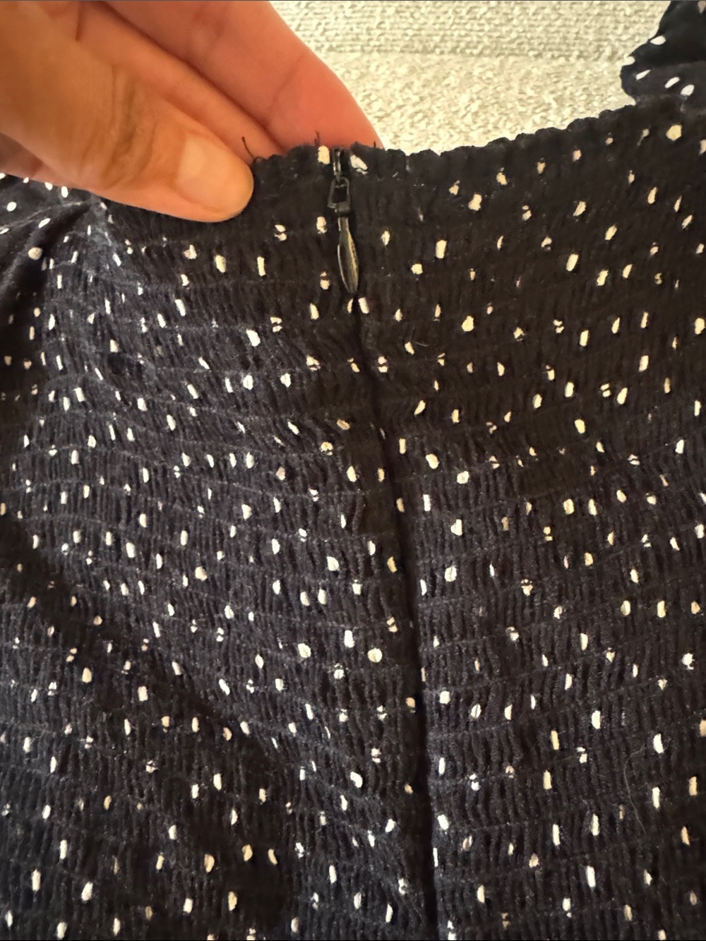 Reformation Black and White Polka Dot Puff-Sleeve Dress - Picture 6 of 7